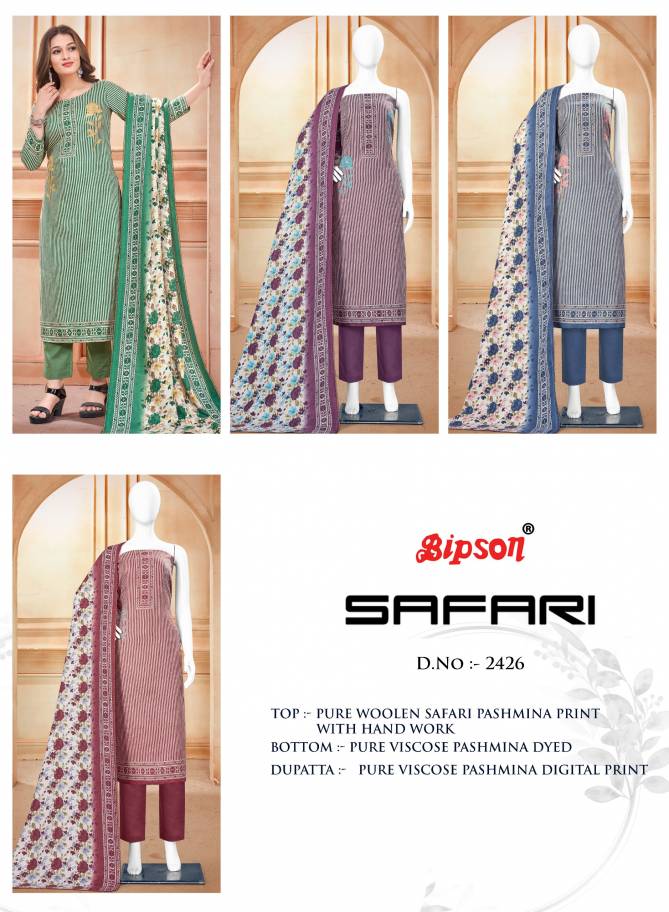 Bipson Safari 2426 Safari Pashmina Dress Material Catalog